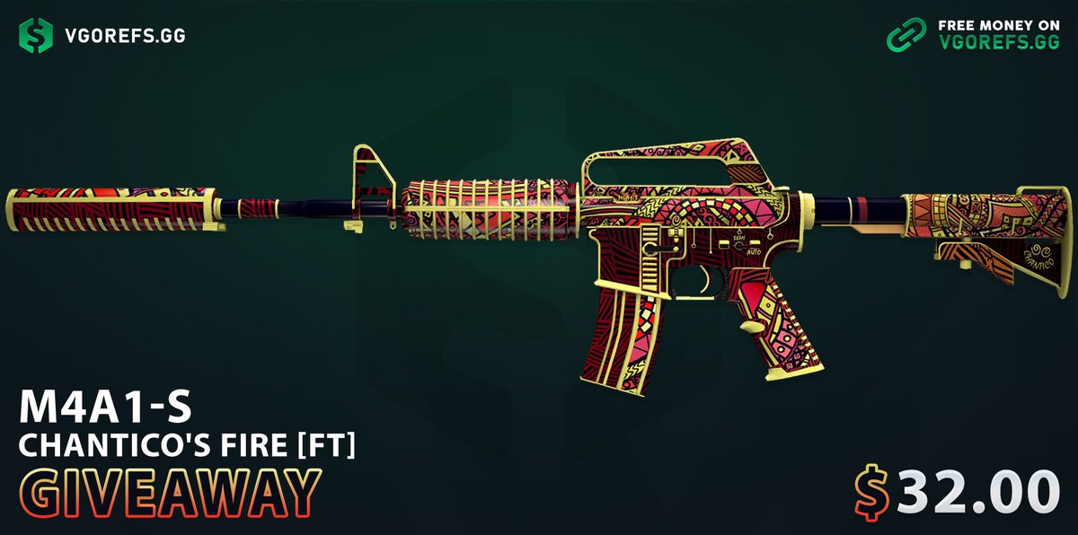 Bugucsgo (@bugucsgo) on Twitter photo 🎁M4A1 | CHANTICO'S FIRE ($32)
👉TO ENTER :
✅Follow me & <a href="/VGORefsgg/">VGORefs.gg</a>
✅Retweet + Like
✅Like and Subs : youtu.be/Y3wQnFAHf1w (Show Proof)
📅Giveaway ends in 5 days!
#CSGOGiveaway #csgogiveaways #CSGO 🎁M4A1 | CHANTICO'S FIRE ($32)
👉TO ENTER :
✅Follow me & <a href="/VGORefsgg/">VGORefs.gg</a>
✅Retweet + Like
✅Like and Subs : youtu.be/Y3wQnFAHf1w (Show Proof)
📅Giveaway ends in 5 days!
#CSGOGiveaway #csgogiveaways #CSGO