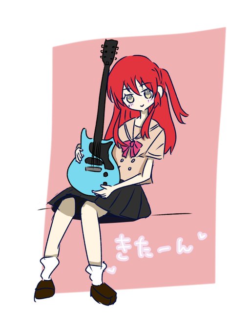 「エレキギター 赤髪」のTwitter画像/イラスト(新着)｜2ページ目