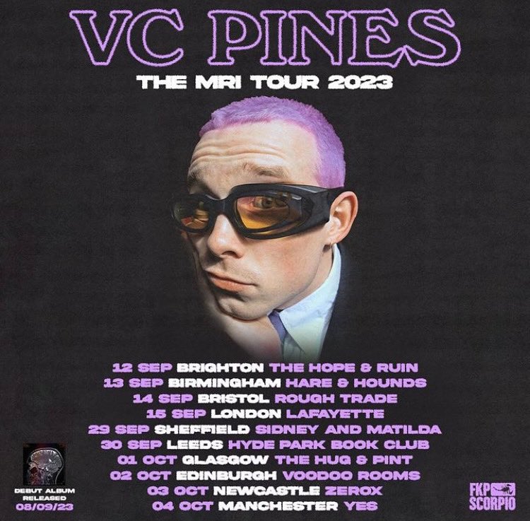 happy yet giddy to announce - i’ll be supporting <a href="/vcpines/">VC Pines</a> at <a href="/hareandhounds/">Hare & Hounds Birmingham</a> 13th sep for the release of his debut album 💜
