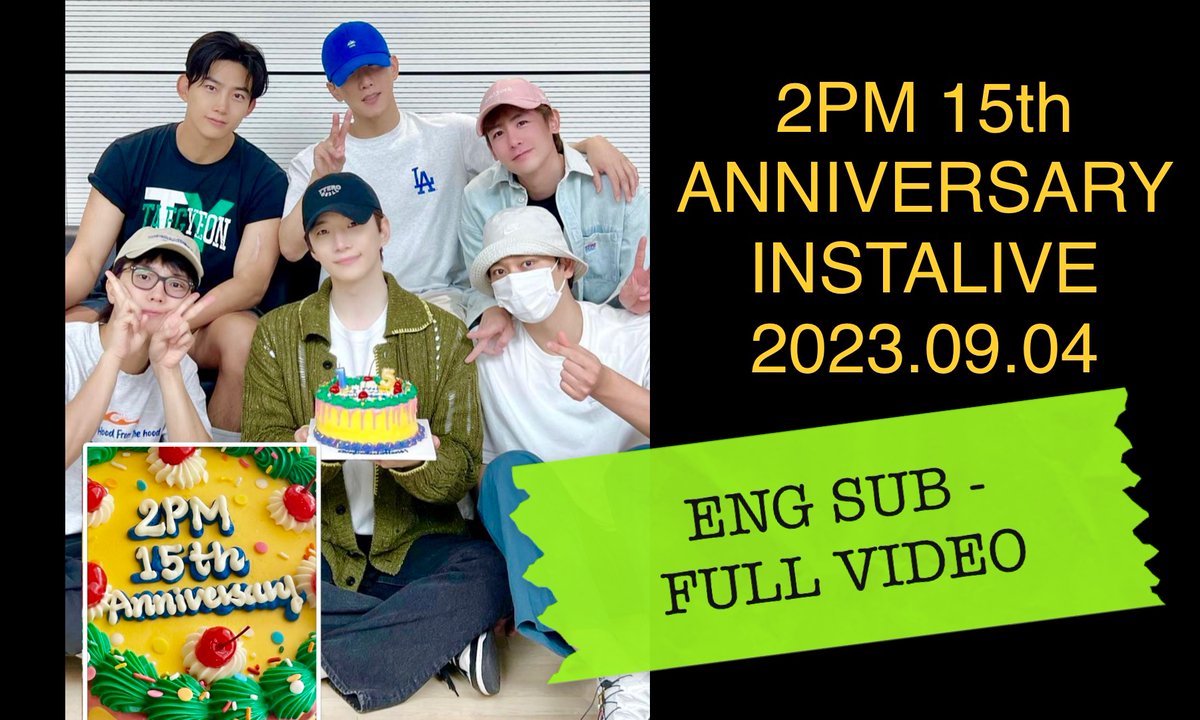 jlml718's tweet photo. #2PM [ENG SUB] 2023.09.04 #2PM_15th_Anniversary IG Live - Full video with #Engsub 

🚫 DO NOT TAKE MY SUBBED VIDEO AND REPOST ONLINE (in parts or in full, in any SNS platform!) Do not take my video for your own video edit!🚫

Link: https://t.co/sT8E3GLhgJ

#Jun_K #Nichkhun #Taecyeon #Wooyoung #Junho #Chansung #준케이 #닉쿤 #택연 #장우영 #이준호 #찬성 #Live