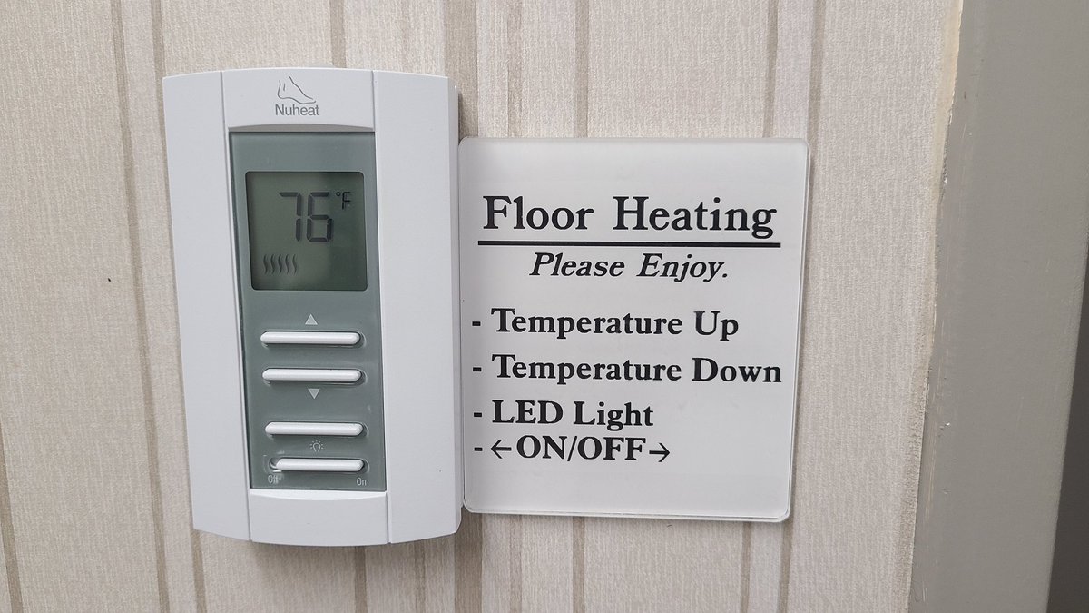 You know you've arrived in the north when....... bathroom floor heating is one of the amenities in your hotel room! #northernCanada