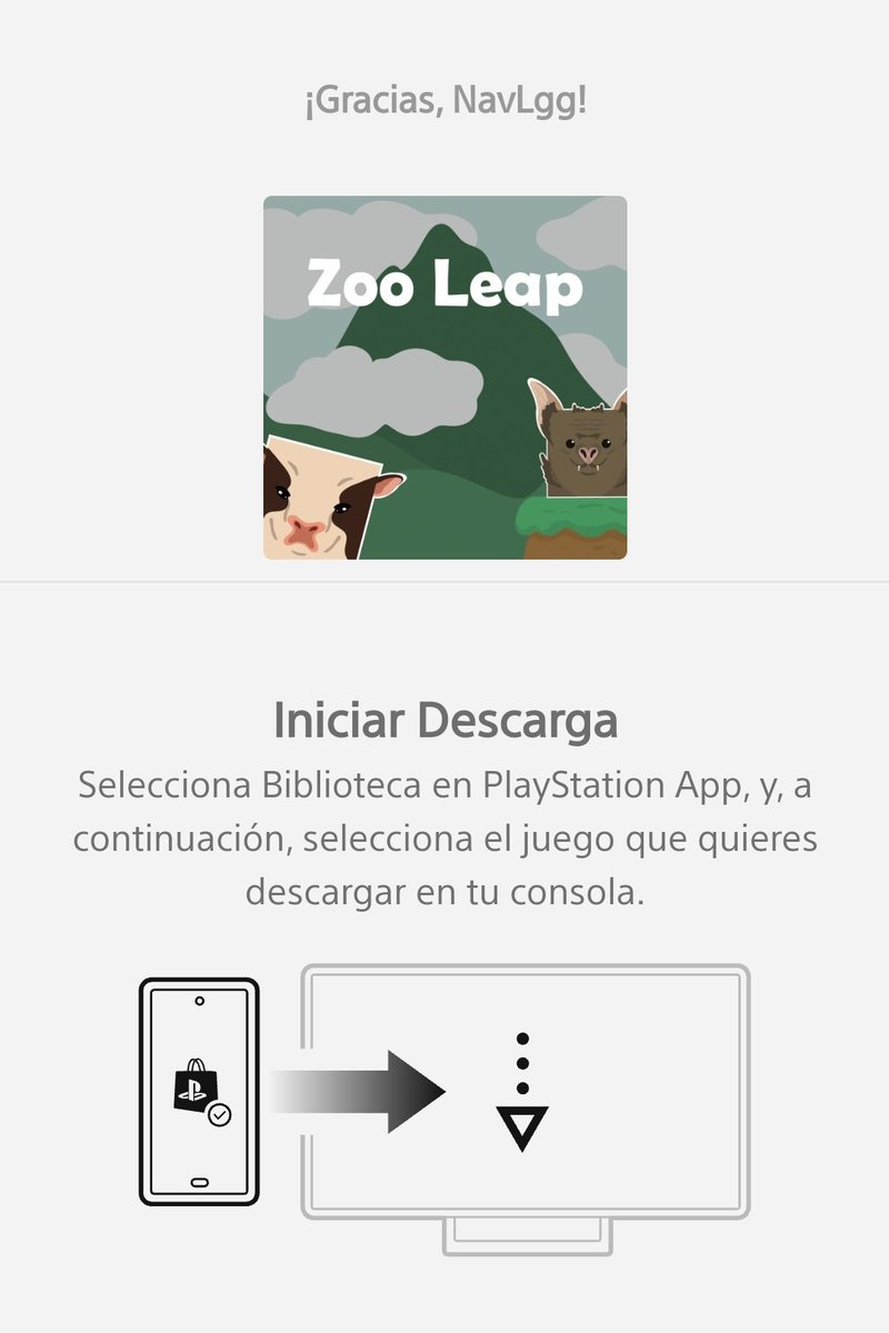NavLgg's tweet image. He ganado uno de los #ZooLeap que sorteaban @ErSeFiRoX y @Webnetic2 📢 no he podido resistirme a canjear el código desde la #PlayStationApp para tenerlo descargado y listo cuando llegue a casa 😂 🎮 🐮