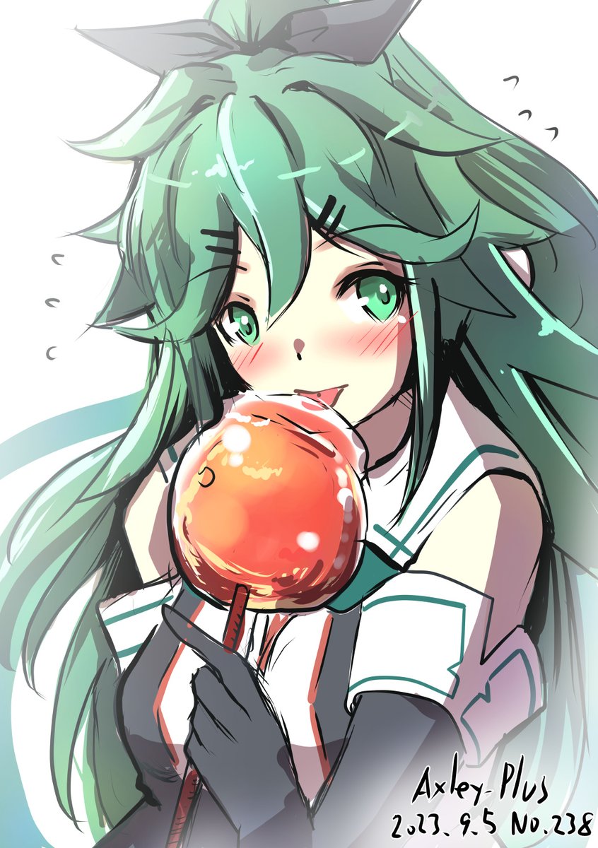 山風 x りんごあめ
#艦これ版深夜の真剣お絵描き60分一本勝負 
#艦これ版真剣お絵描き60分一本勝負_20230905 