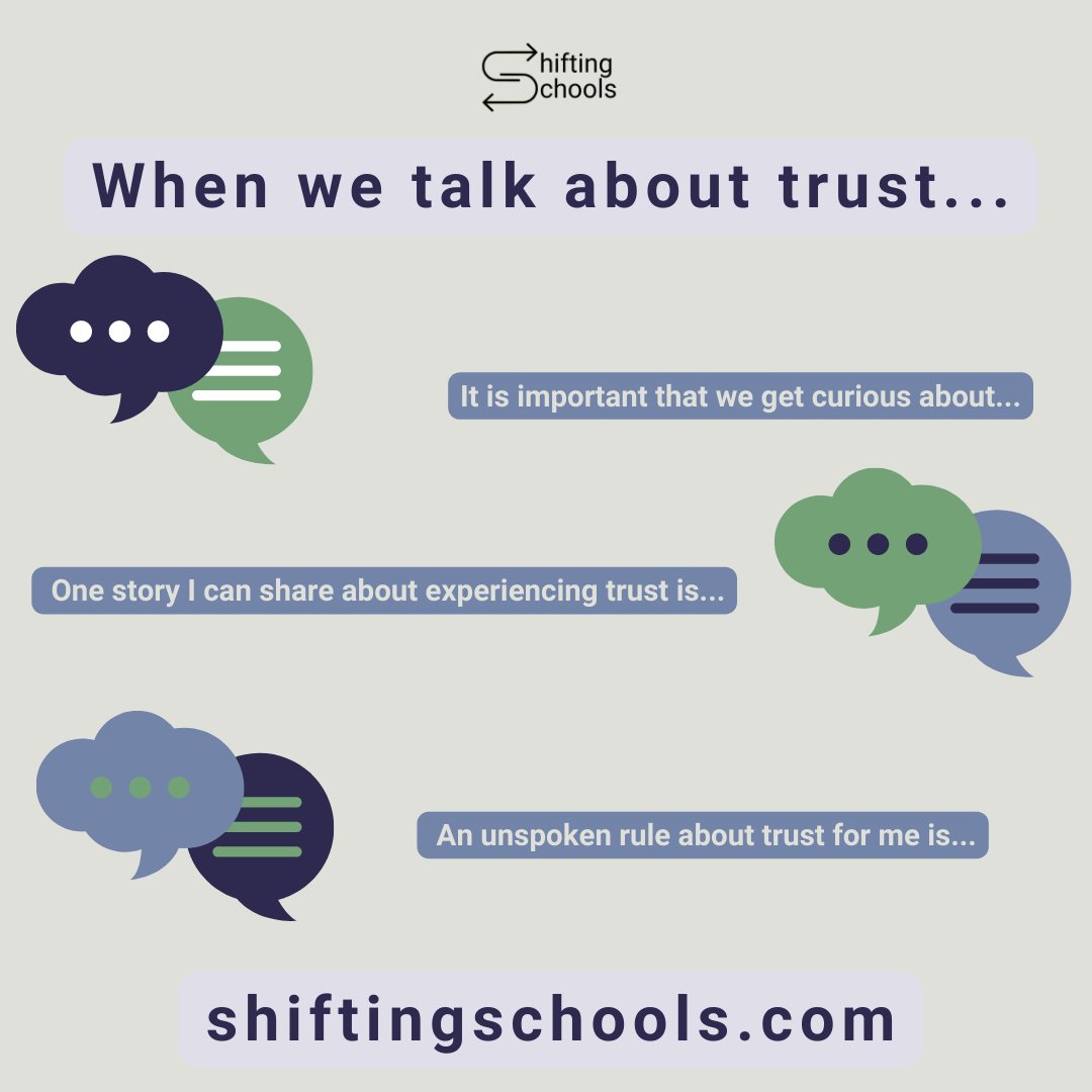 Might this menu help your team learn more about one another's experiences in nurturing trust in team? Download this resource and others inside our free guide 'Taking Time for Trust' available: shiftingschools.com/free-pdfs #selday