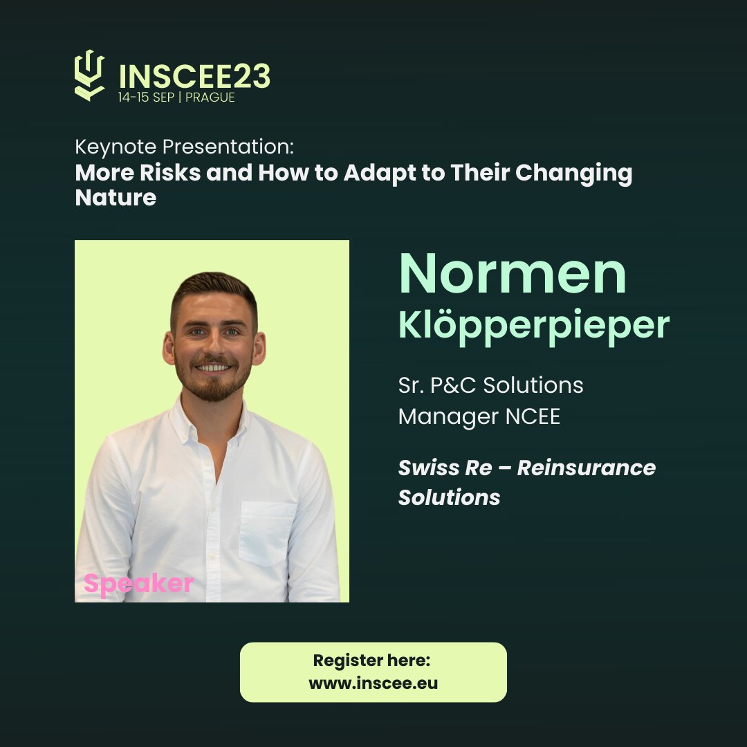 connectivacee's tweet photo. Exploring the Final Module of Day 1:
🔹 Session: "More Risks and How to Adapt to Their Changing Nature"
🎤 Speaker: Normen Klöpperpieper, Sr. P&amp;C Solutions Manager NCEE at Swiss Re – Reinsurance Solutions
Secure your spot for this exciting session: https://t.co/Sx9arRmPF9 https://t.co/b3stY9j3dn