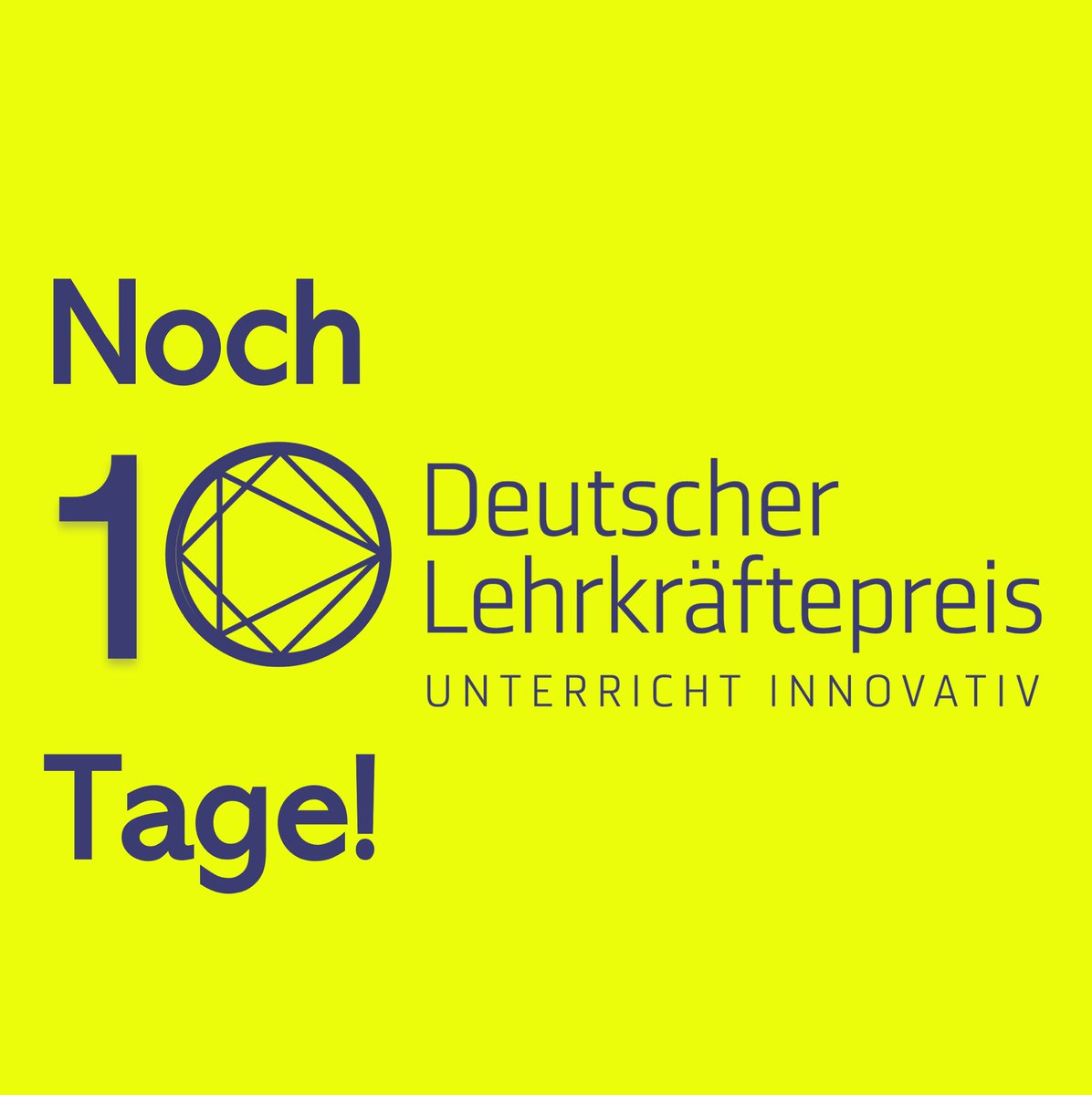 DLPreis's tweet image. In 10 Tagen endet unsere aktuelle Wettbewerbsrunde! Noch nicht dabei? Das lässt sich hier ändern: lehrkraeftepreis.de #twlz #twitterlehrerzimmer
