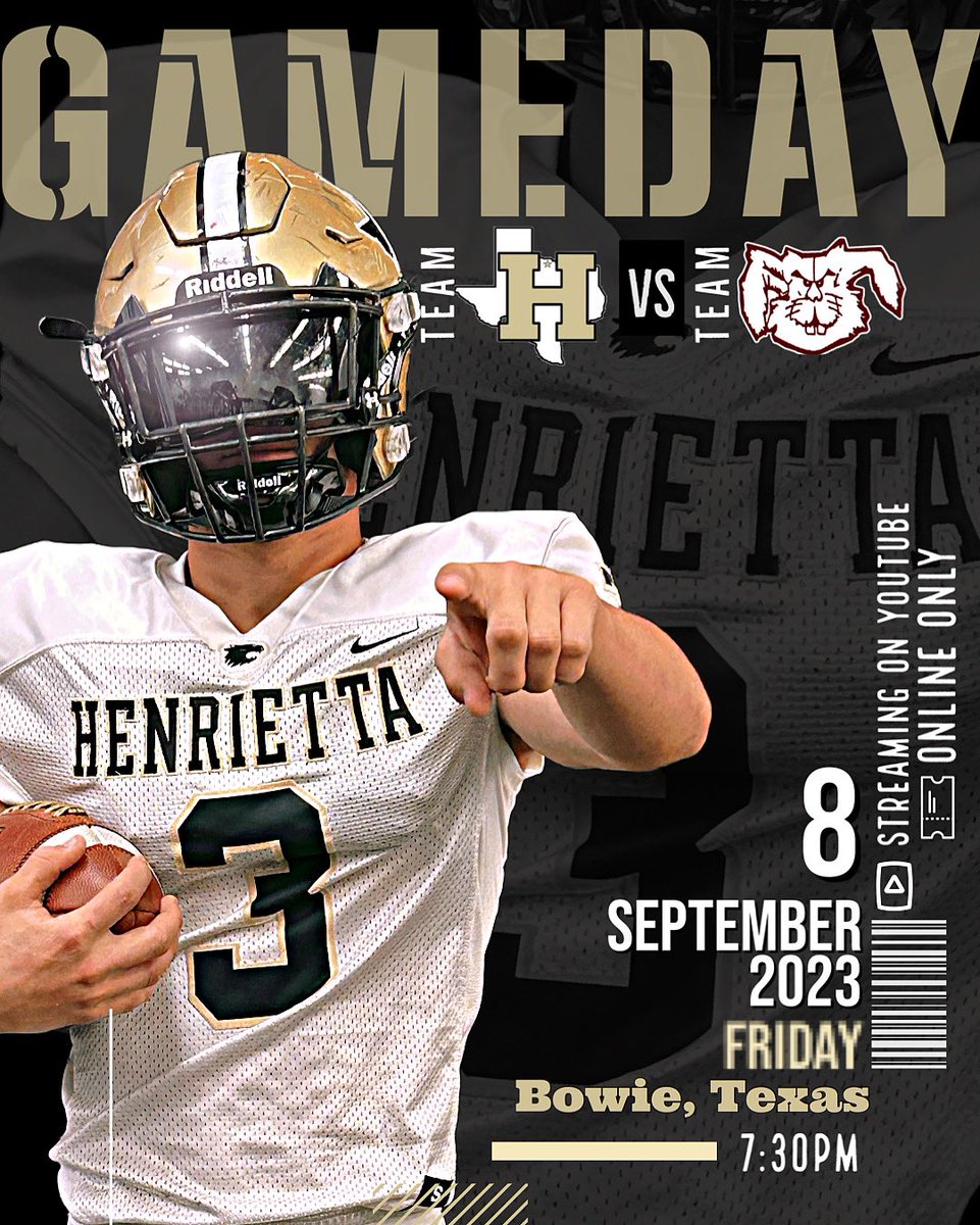 GAME THREE COMING AT YA! 

_____🏈

🗓️ FRIDAY, September 9
⏰ 7:30PM
📍BOWIE, TEXAS

LISTEN ON YOUTUBE

+ buy your tickets here 👇🏼

fan.reelmedia.ai/eventDetails=c…

#GOLDSTANDARD #SKININTHEGAME #ALLIN