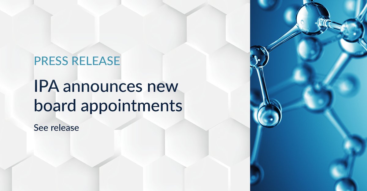 mindwalkcorp's tweet photo. IPA appoints 3 new Directors to it's Board of Directors. "The appointees will add complementary skills to the Board's skill matrix, and underline IPA’s commitment to the optimal Board composition. The appointment of Barry A. Springer, Dirk Witters and Chris Buyse to the Board will bring significant experience and expertise to complement the capabilities of the Board, and drive shareholder value." said James Kuo, Board Chair.  

See full release for more information as well as the new board bios.  https://t.co/W8cH9wQE5s