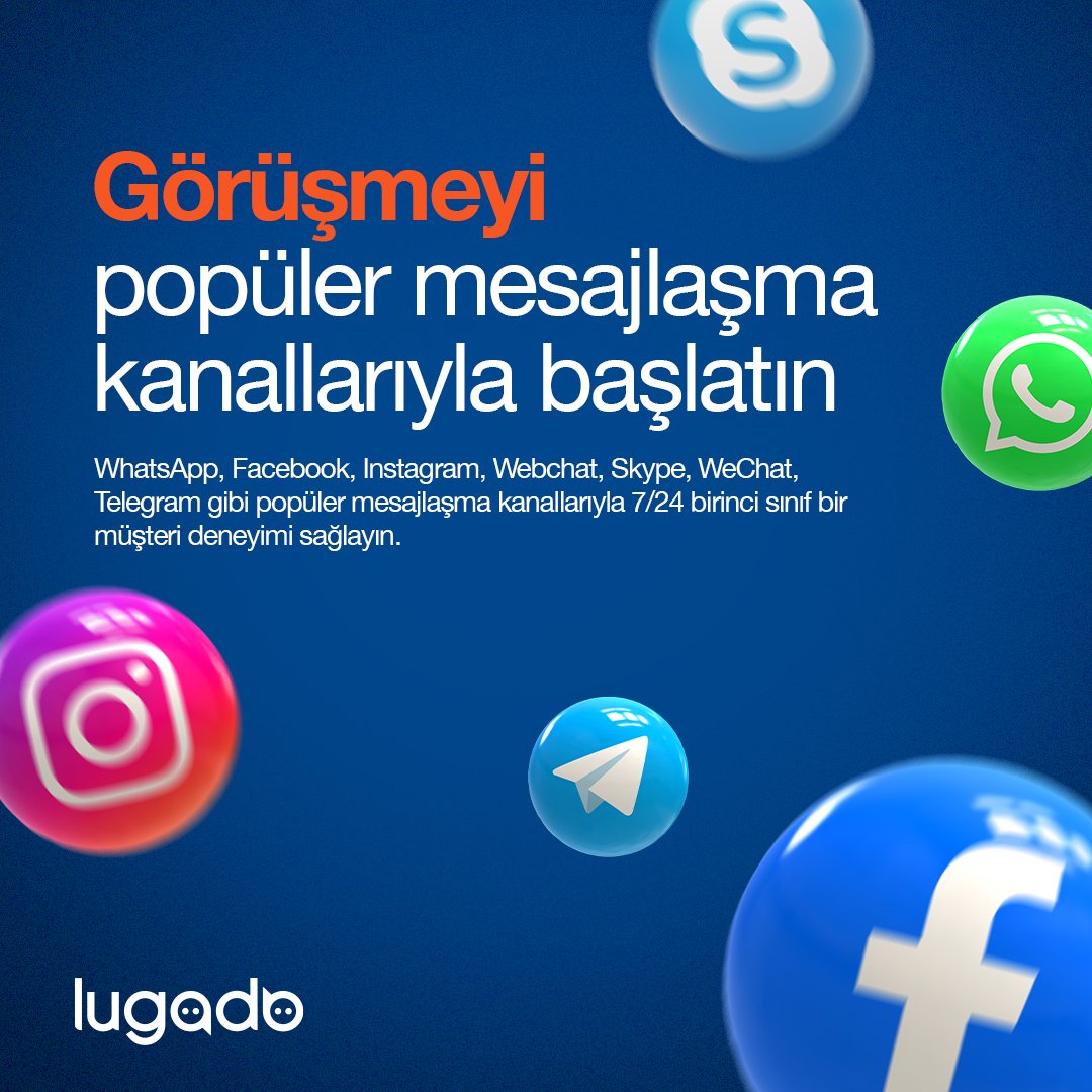 🌎 Lugado sayesinde popüler mesajlaşma kanallarıyla birinci sınıf bir müşteri deneyimini kesintisiz sağlayın!
🖇️ Daha fazlası için web sitemizi ziyaret edin: lugado.net

#Lugado #Chatbot #müşterihizmeti #müşterimemnuniyeti #724ulaşılabilir #popülermesajlaşmakanalları