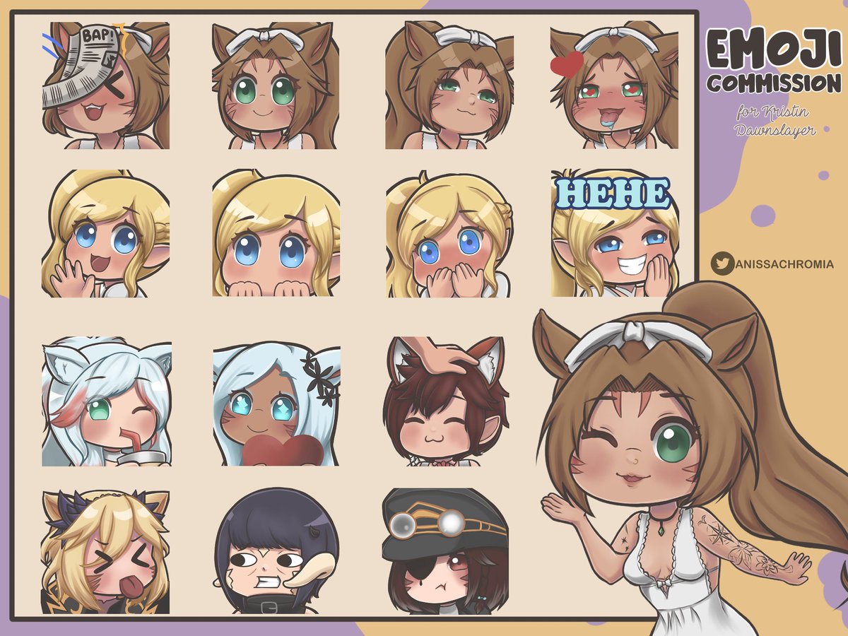 Anissachromia's tweet photo. #emote commission for Kristin Dawnslayer! :D Thank you so much for commissioning me!

#emoteartist #FFXIV #FFXIVART #FF14 #FF14ART #commissionspen #artph #ArtistOnTwitter https://t.co/QWEGEZaIvi