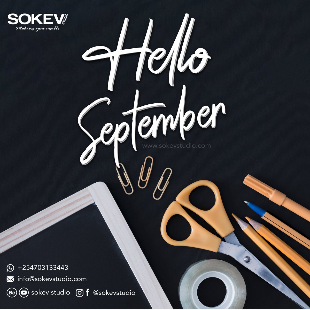 SokevStudio's tweet photo. Unlocking the Branding Magic of September! As we embrace the autumn season, let us create amazing stories, design pristine logos, and make unique digital experiences. Embrace the change, harness the creativity, and let your brand shine brighter this September.
#makingyouvisible https://t.co/JEhgb9Btfv