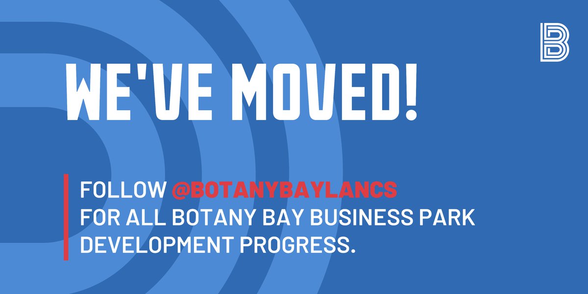 BotanyBayUK's tweet photo. We've moved! In line with the new development of Botany Bay Business Park, we've moved over to @botanybaylancs. Follow us there for all the behind-the-scenes progress as we transform the old site into a cutting-edge #industrial Business Park. #Chorley https://t.co/sDRNem5wFV