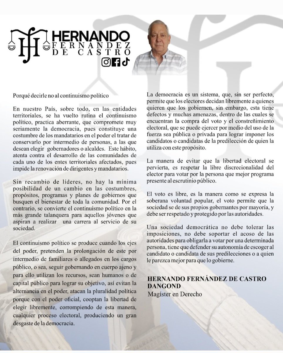 heferca1's tweet photo. Les comparto mi columna de hoy sobre el continuismo político https://t.co/rajU184KVO