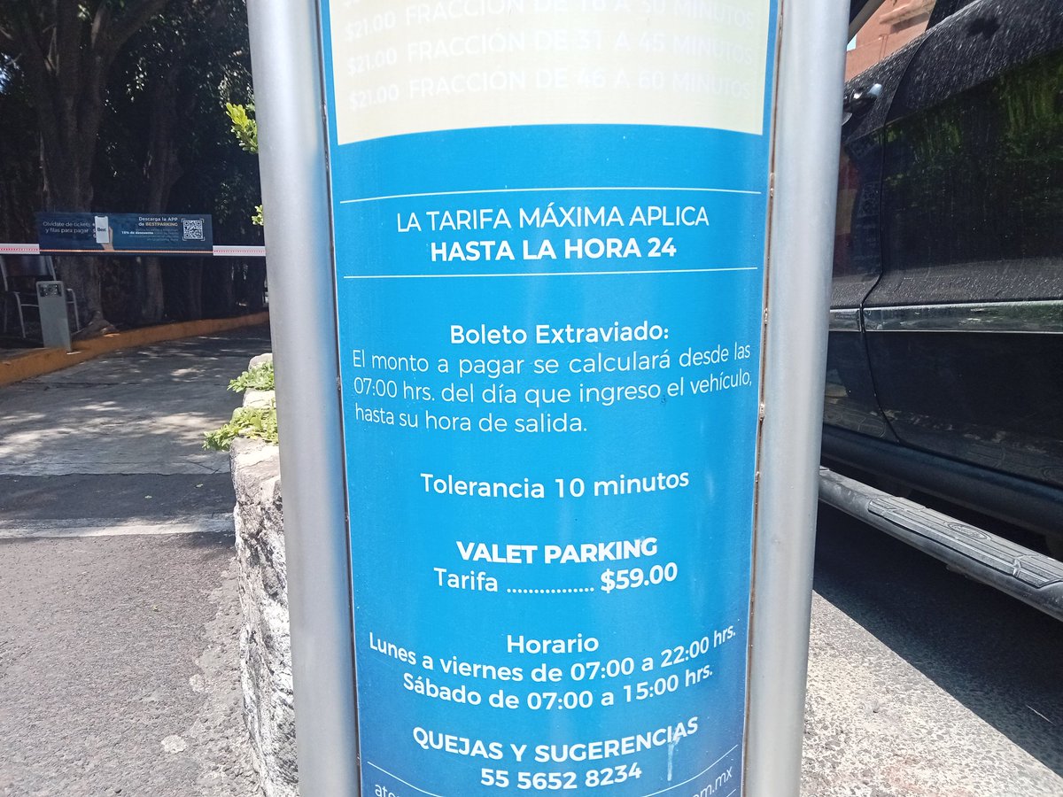 MoisesG40016601's tweet photo. @AtencionProfeco en el estacionamiento de @hospitalangeles el precio por el boleto perdido es muy desproporcionado y sin la debida regulación que se hace al respecto https://t.co/g36ykqrsTA