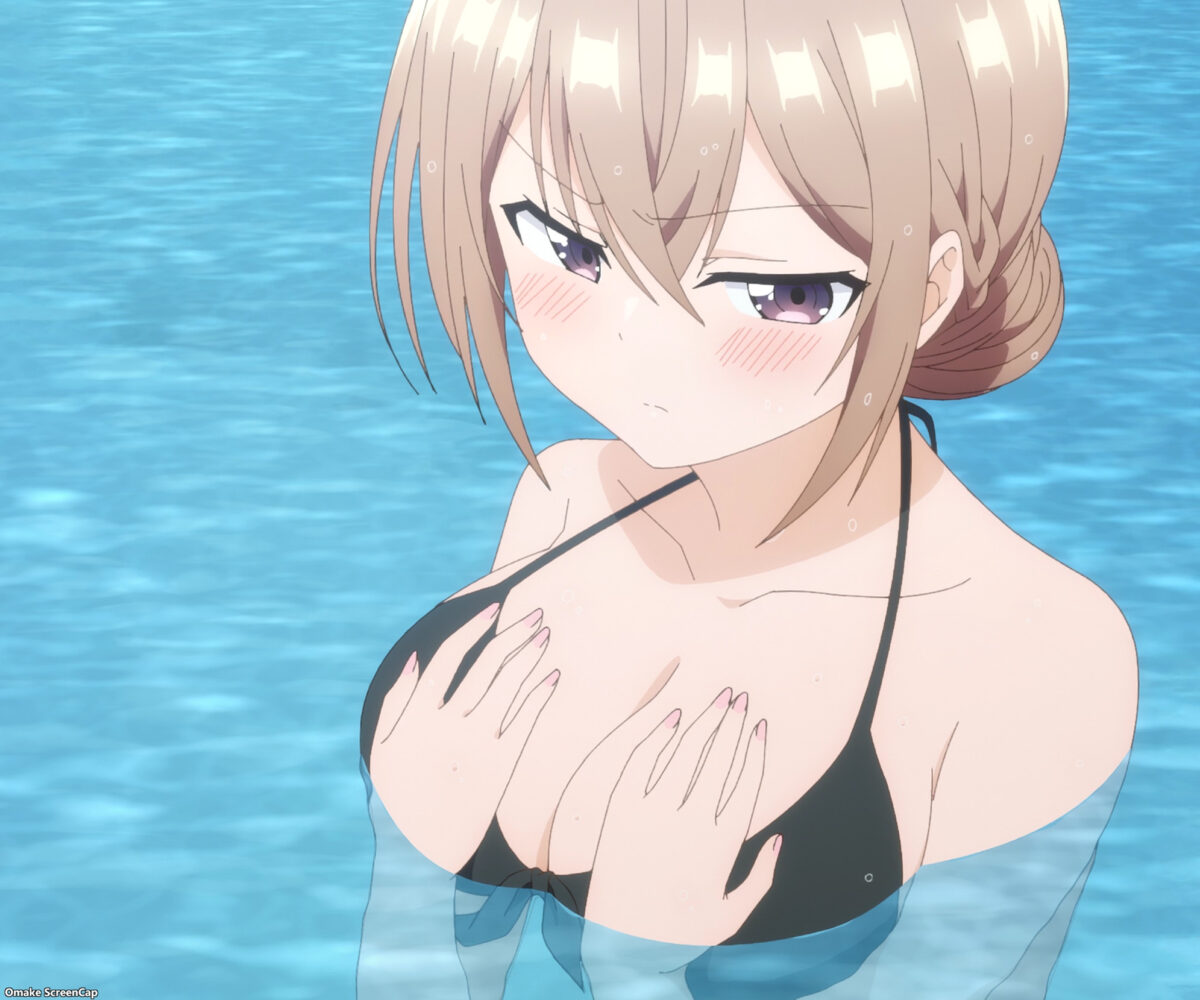 In My Tiny Senpai, Episode 8, Shiori, Shinozaki, and coworkers plan a hot  springs trip with bathing suits, outdoor spas, and late-night fun! Here's a  blog post with pool scenes, steamy bath