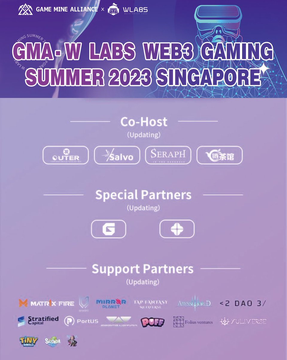 _Salvo_Official's tweet photo. 📣 #Salvo is honored to co-host the GMA - W Labs Web3 Gaming Summer 2023 in Singapore, organized by #GameMineAlliance (GMA) and #WLabs.

📅 Date: September 12th, 2023
🌟 Highlights: Roundtable discussion, project roadshow, lucky draw.

See you shortly in #Singapore! https://t.co/hkU30Jt4Pr