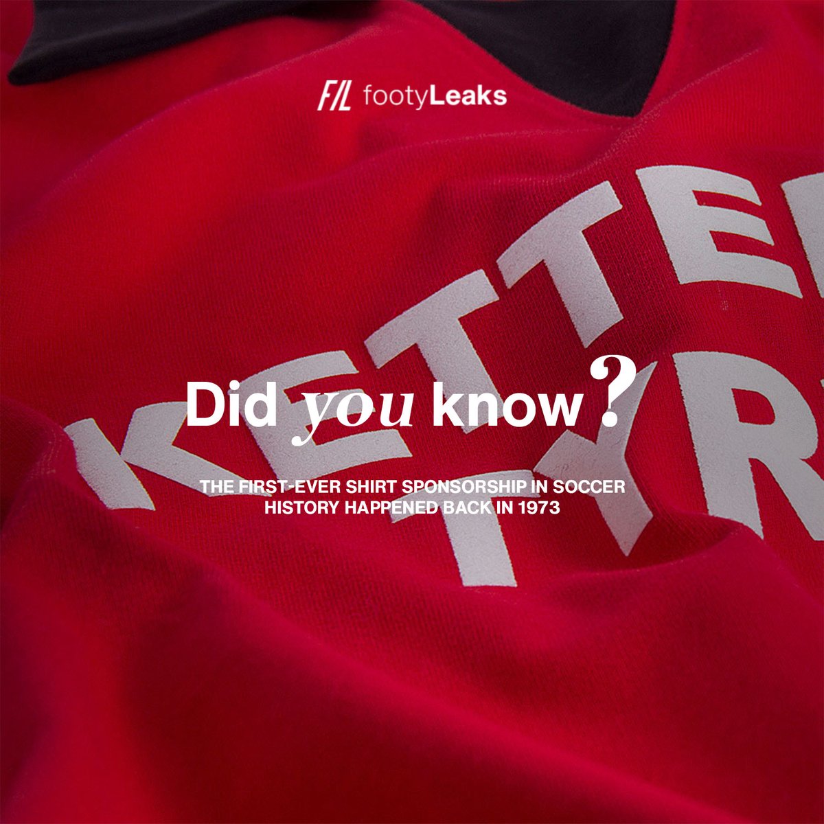 🙌⚽ Did you know?  The first-ever shirt sponsorship in soccer history happened back in 1973 when Kettering Town FC sported Kettering Tyres on their jerseys.

#SoccerHistory #ShirtSponsors #Throwback