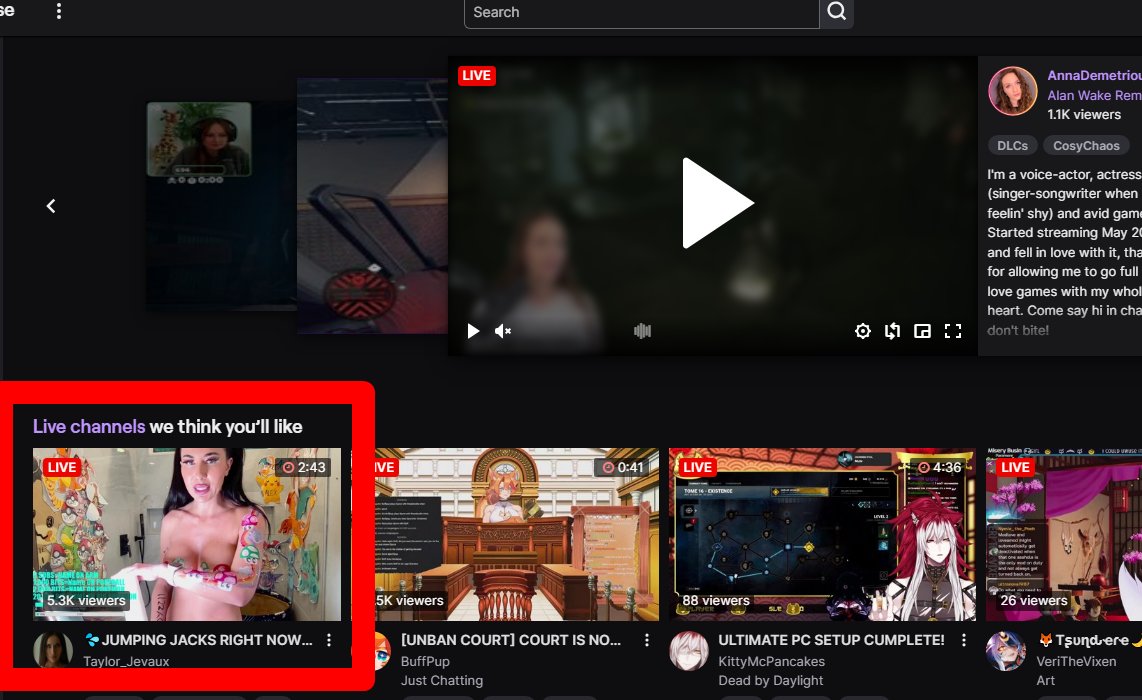 raemyne's tweet photo. Hold every phone. 
I can't have simple and tasteful underboob but this is okay on twitch? 
RECOMMENDED?!? https://t.co/6at0q0JiI6