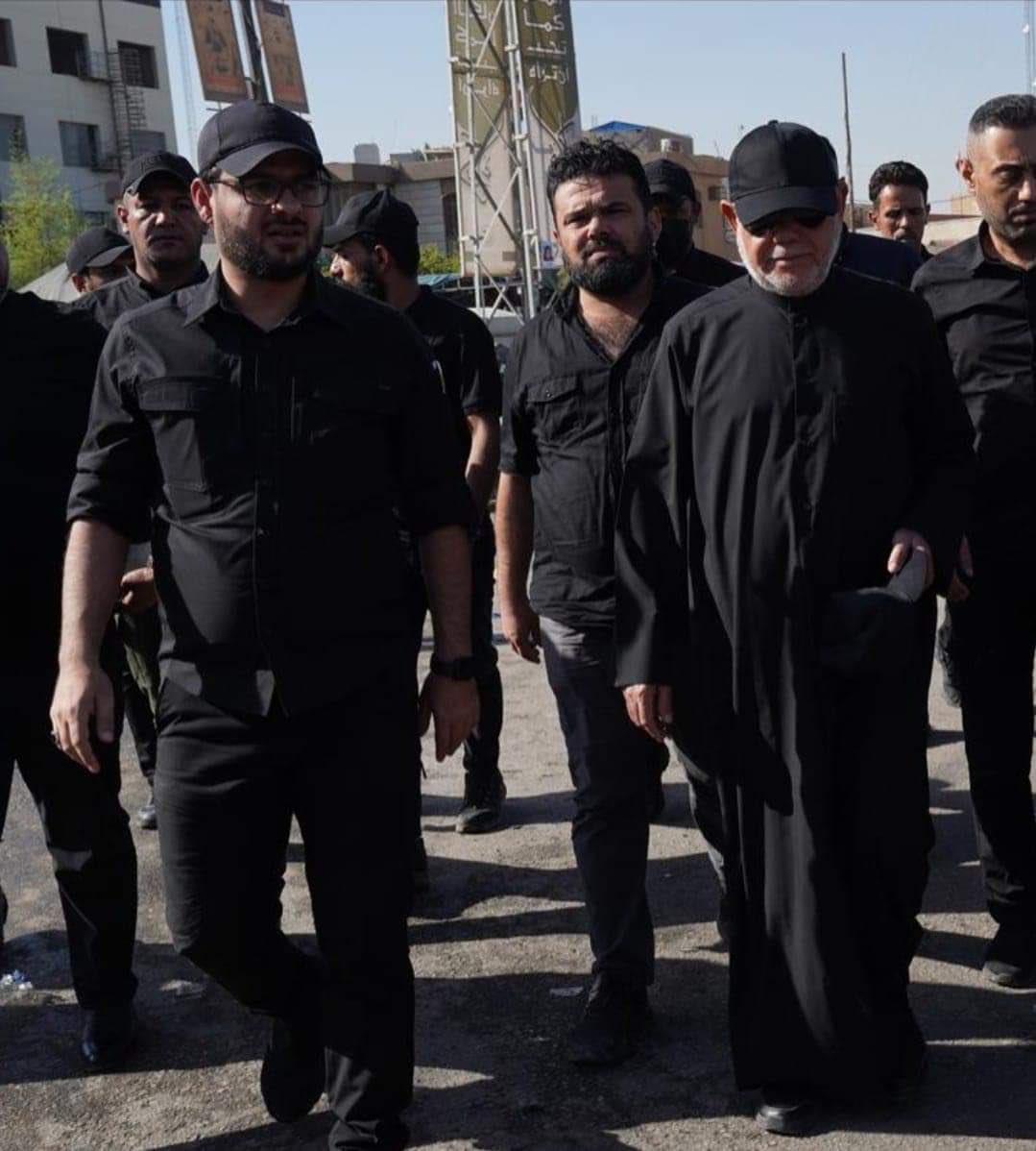 شيخ المجاهدين الحاج العامري يشارك جموع الملايين في مسيرة الإمام الحسين عليه السلام.