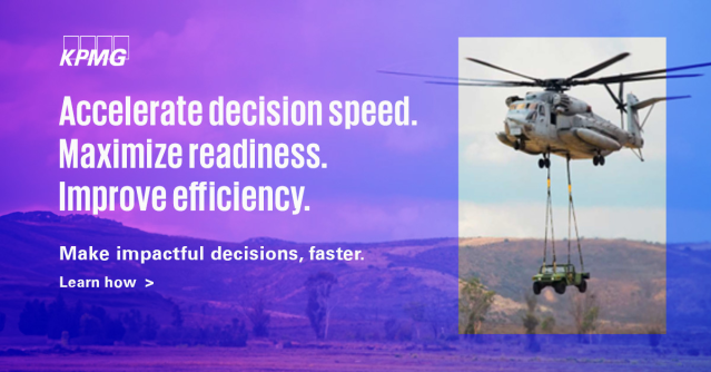 jenmariesd's tweet photo. Broad adoption of #AI, #machinelearning, and #MODSIM allows @DeptofDefense agencies to improve mission readiness with faster &amp; more accurate #datainsights. Read more in @FederalNewsNet: https://t.co/DOda3uYrWW #KPMGFed #KPMGChesapeake https://t.co/zcfJdAIYcb