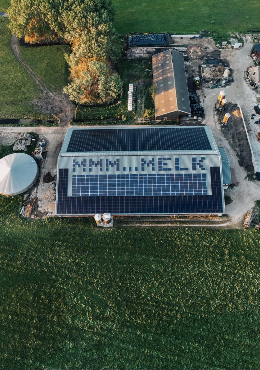 sebasvisuals's tweet photo. Mmm…melk!  Drone shot from a local farmer here in The Netherlands. Translation is: mmm Milk! 🥛 https://t.co/Xp6zGgS7lQ