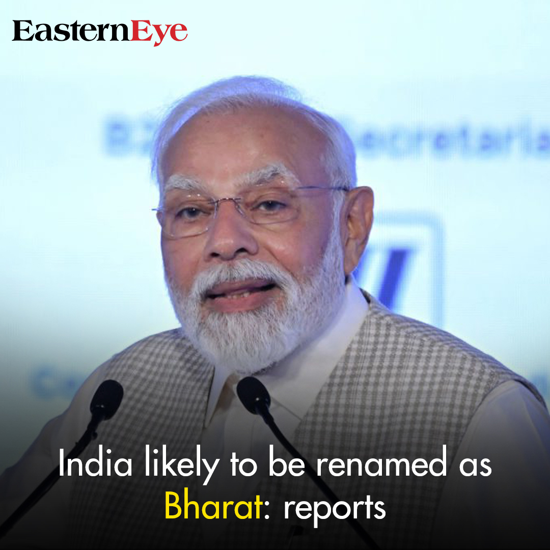 EasternEye's tweet image. India likely to be renamed as Bharat: reports

Discover more- easterneye.biz/india-likely-t…

#IndiaToBharat #ChangingTimes #RenamingBharat  #HistoryIsCalling #mustread  #BharatBananaHai #indianews