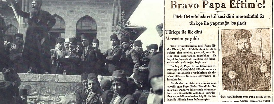 K_TURK_19051919's tweet photo. Soldaki ; "Önce milletim, sonra dinim" diyen milli mücadeleye katılan Kurtuluş Savaşı Kahramanı Papa Eftim.  Atatürk tarafından "Bize bir ordu kadar yardım etti" denilerek övülmüştür. 

Sağdaki ; Yunanla ve İngilizle işbirliği yaparak 
Kuvâ-yi Milliye, Mustafa Kemal haindir, Yunan'a direnmeyin, Kuvâ-yi Milliye ile beraber olmayın, Yunanı kızdırmayın, teslim olun Yunan sizin canınıza ,malınıza ve namusunuza dokunmaz..... özetle direnmeyin Yunan kazansın, galip gelsin diye bildiriler dağıtan Teali İslam Cemiyeti Başkanı İskilipli Atıf'dır. Vatana ihanetten asılarak idam edilmiştir.

Yunan hiçbir zaman sözünü tutmamış ve binlerce Türk'ü katletmiştir.