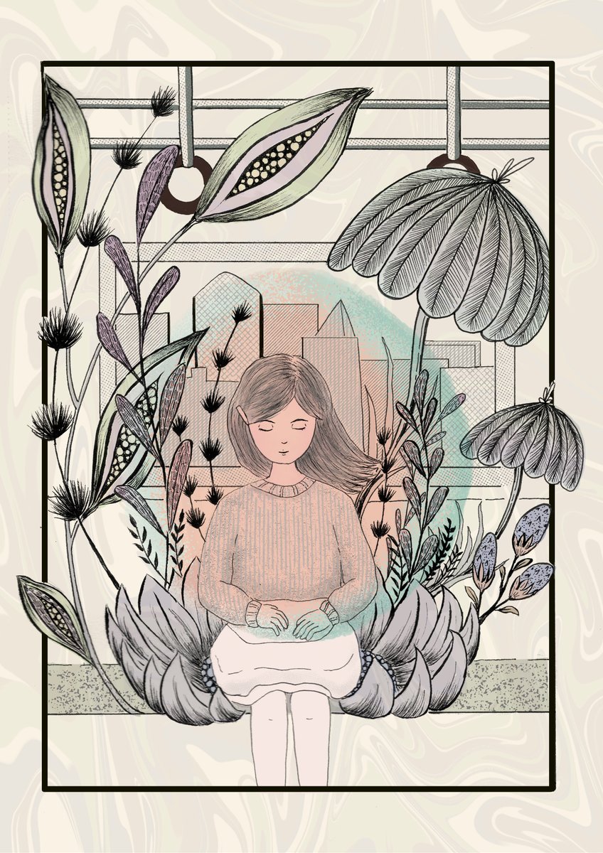 cheerskitty1's tweet photo. Daydreaming.  Mindfulness illustration series.   #cheerskitty #illustration #mindfulness #artist https://t.co/Na3OHIklq4