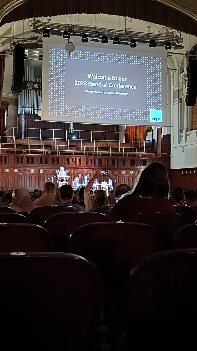 ThisIsNickH's tweet photo. Current keynote going on @ECPR #ecprgc23 @CharlesUniPRG 
#EcprHouseSeries @PopovaProf https://t.co/5hE88EuXPz