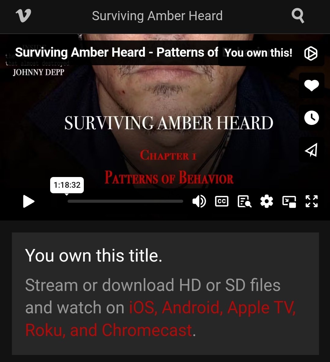 I hesitate to use her name because it contributes to her Q score and, quite frankly, fuck that, HOWEVER if you're incensed by the recent attempts to rehab her public image and would like a dose of cold hard facts, #SurvivingAmberHeard is a hell of a watch. Link below.