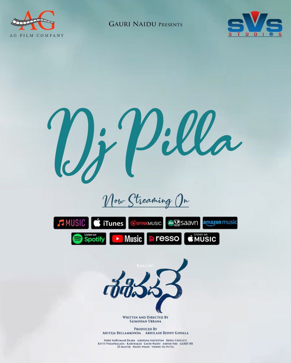 Thank you all for the super positive response❤️❤️ Our DJ Pilla song is NOW streaming on MUSIC DIGITAL PLATFORMS ✨❤️ linktr.ee/SasivadaneDJPi… #Sasivadane #DJPilla