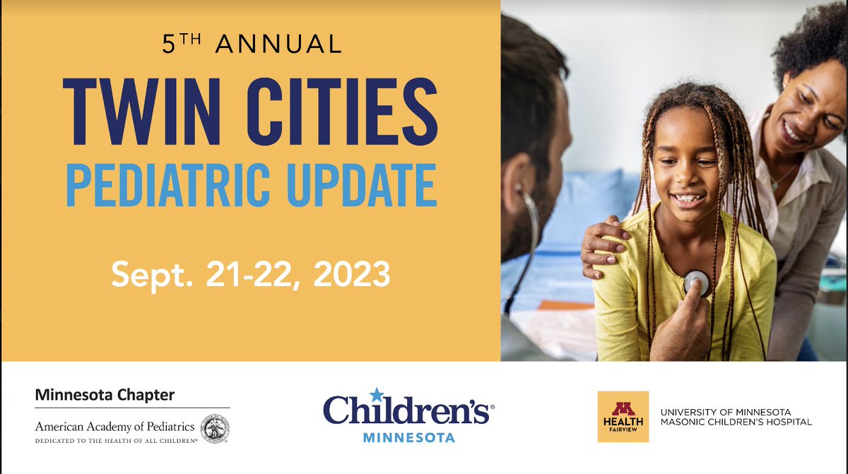 Emily Borman-Shoap (she/her) (@ebormanshoap) on Twitter photo It's not too late to register for this awesome pediatrics conference. In person or Virtual attendance options. Incredible speakers including <a href="/AnnieAndrewsMD/">Dr. Annie Andrews</a> <a href="/RRHDr/">Rachel R. Hardeman, PhD, MPH</a>
#Pediatrics <a href="/UMNPeds/">UMN Pediatrics</a> <a href="/childrensmn/">Children's Minnesota</a> <a href="/mnaap/">MNAAP</a>
med.umn.edu/pediatrics/new… It's not too late to register for this awesome pediatrics conference. In person or Virtual attendance options. Incredible speakers including <a href="/AnnieAndrewsMD/">Dr. Annie Andrews</a> <a href="/RRHDr/">Rachel R. Hardeman, PhD, MPH</a>
#Pediatrics <a href="/UMNPeds/">UMN Pediatrics</a> <a href="/childrensmn/">Children's Minnesota</a> <a href="/mnaap/">MNAAP</a>
med.umn.edu/pediatrics/new…