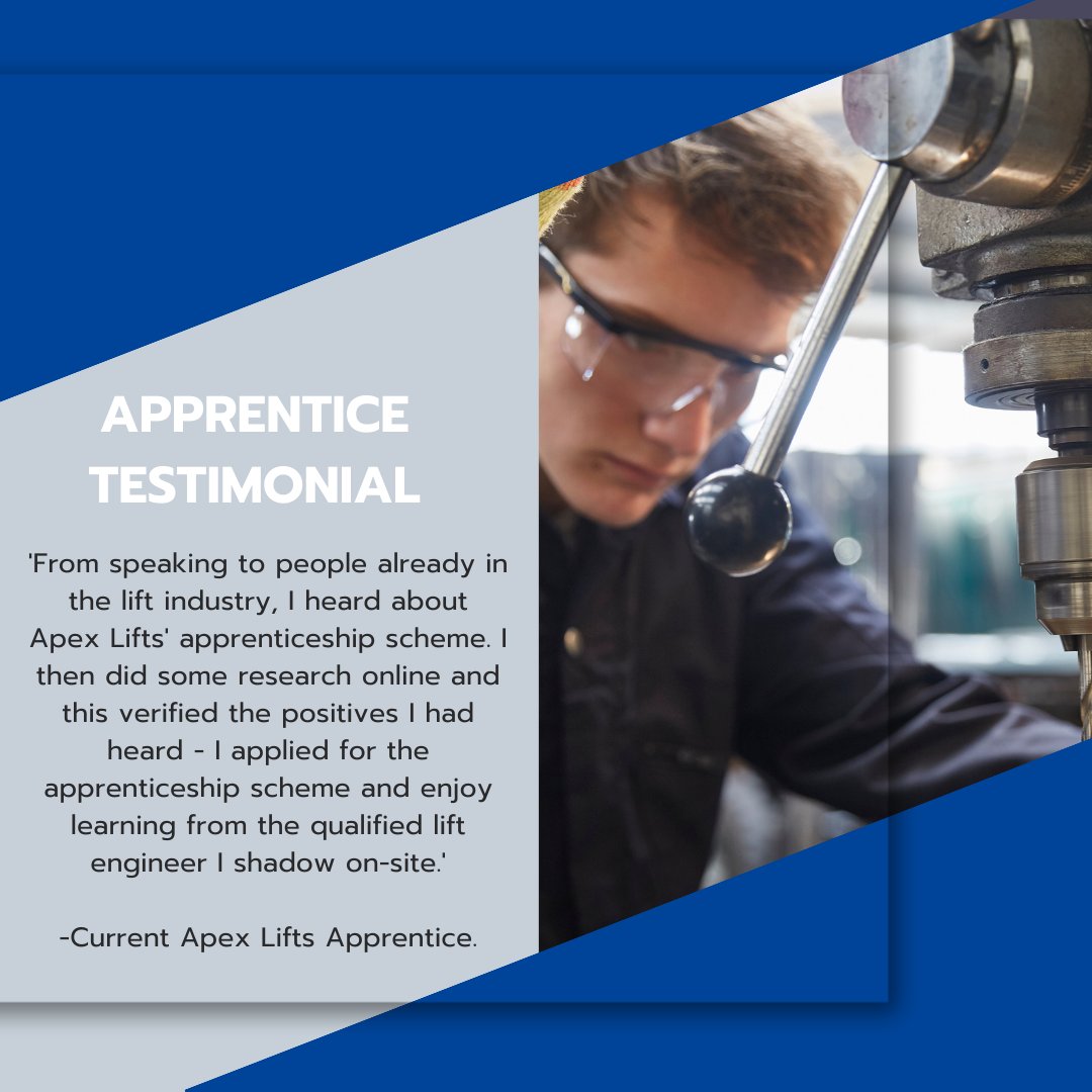 To hear more about what our current apprentice's learning experience visit: apexlifts.com/insight-into-w…

#apprentices #engineering #STEM #nationalapprenticeships