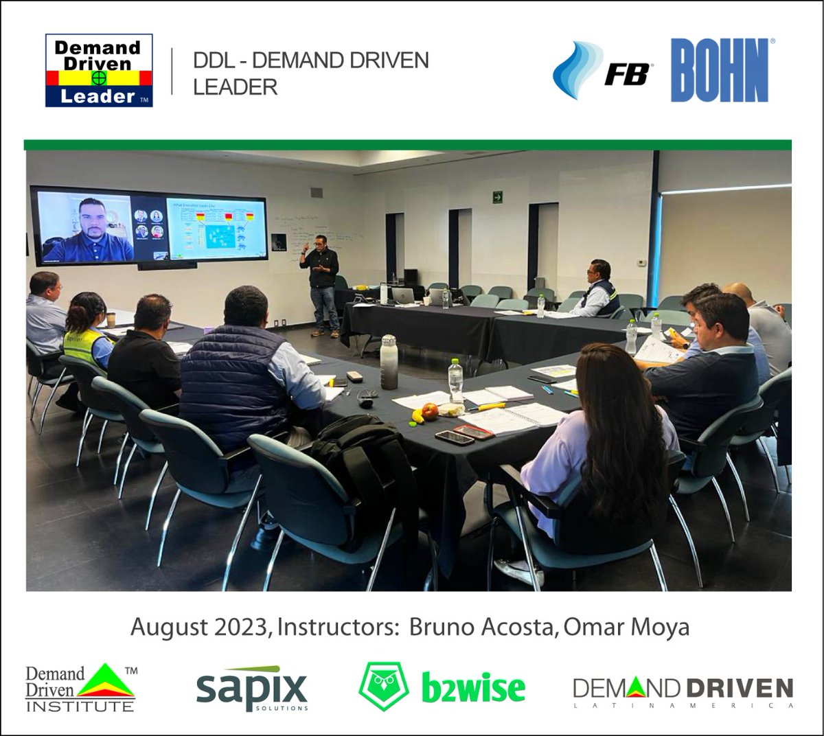 Bruno Acosta, CPIM,CSCP,Jonah,DDPP, SCOR-P,CLTD,DDLP and Omar Moya , CPIM, CSCP, CLTD, SCOR-P, DDPP, DDLP facilitate a Demand Driven Leader (DDL) program for Frigus-Bohn S.A. de C.V. #ddlp #ddom #ddsop #demanddriven #supplychainresilience #thoughtware
