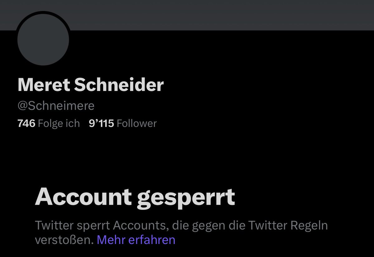 rimoldi's tweet photo. BREAKING: Nach wiederholten Aufrufen zu Gewalt sperrt X Messer-Meret @Schneimere! So jemand hat keinen Platz in der Schweizer Demokratie. https://t.co/vkjNhSNR0W