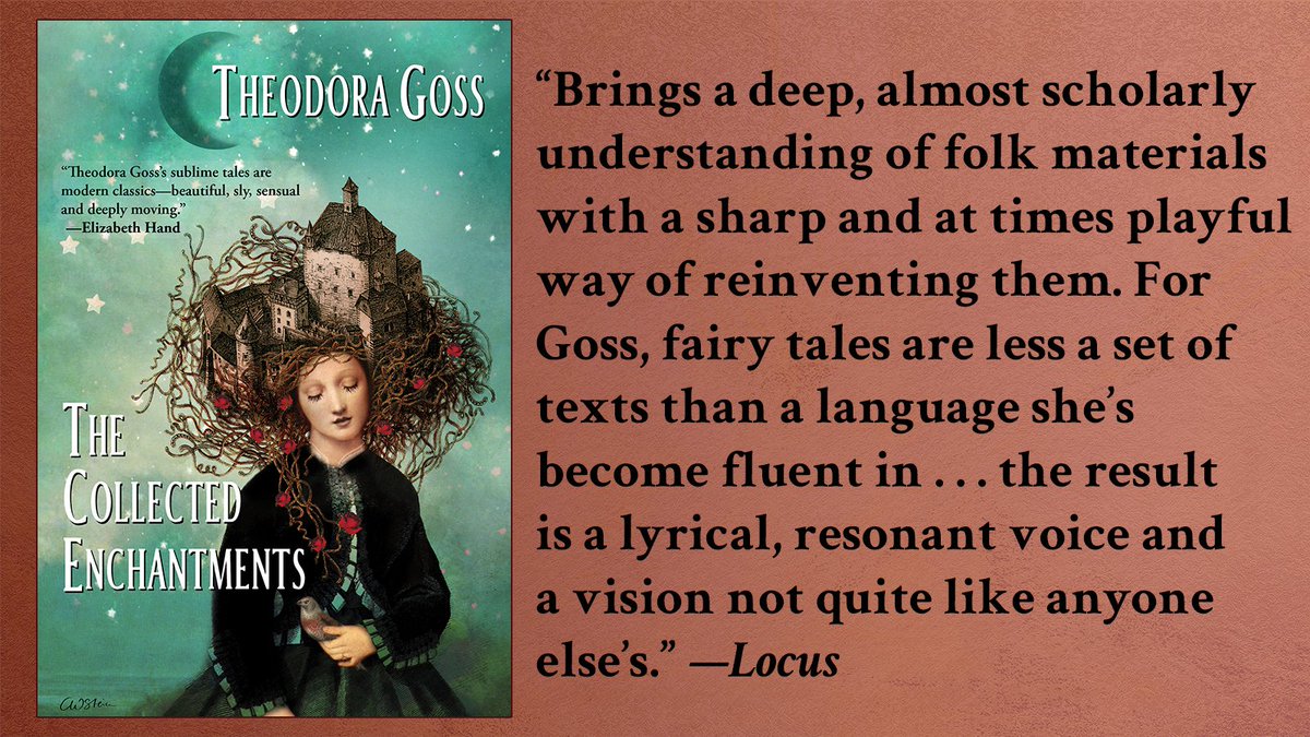 The April @locusmag contained a beautiful review of THE COLLECTED ENCHANTMENTS by @theodoragoss  (mythicdelirium.com/collected-ench…). @garykwolfe writes that the release of ENCHANTMENTS continued “a banner year for retrospective short story collections.”