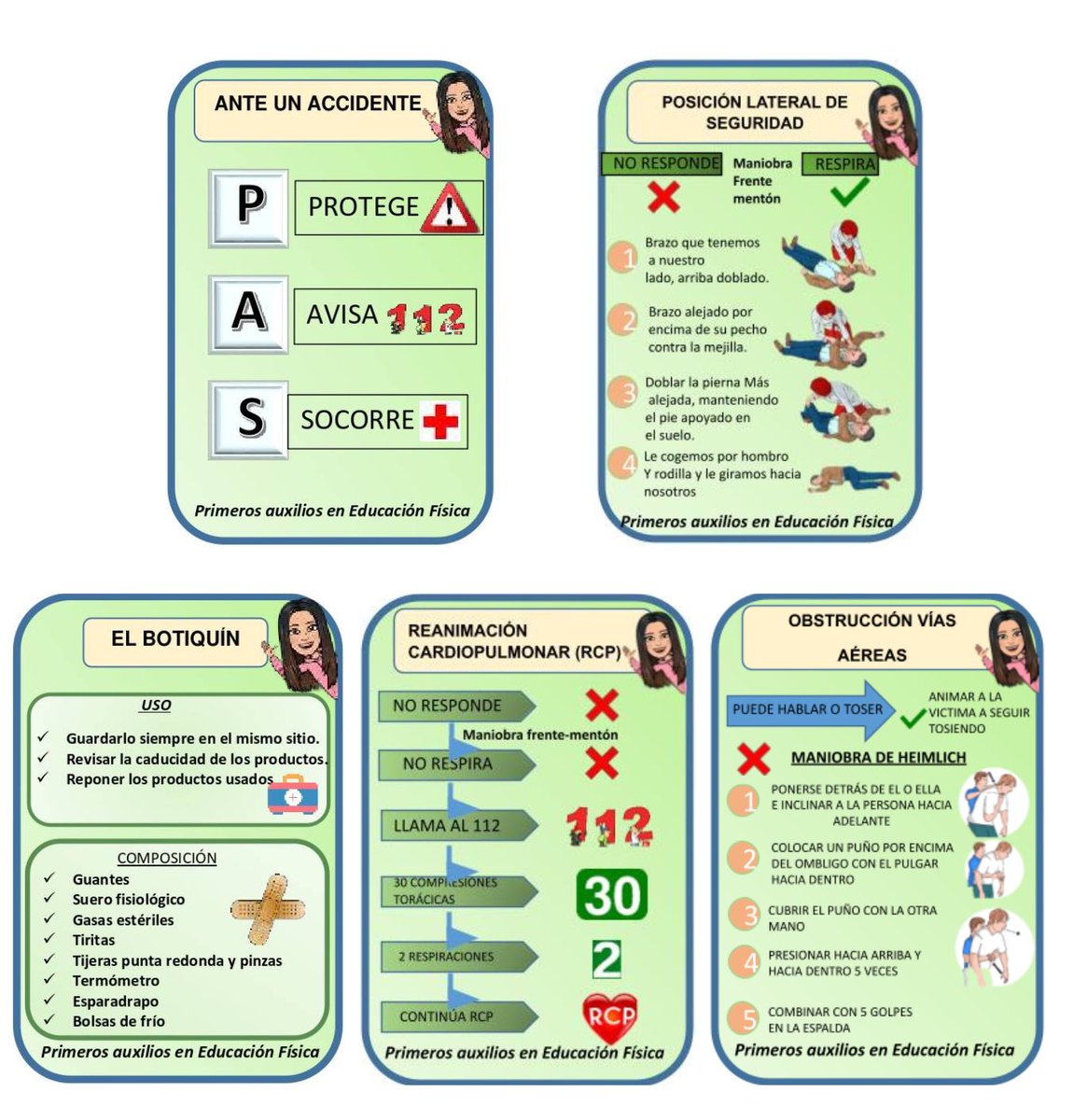 natalialogrono's tweet photo. Ahora que estamos todos programando nuestras clases, vengo a proponer una unidad que para mi se ha convertido en indispensable, primeros auxilios en #edufis .Lo trabajó a través de las habilidades motrices https://t.co/ChGjQ1sPP3 . En cada sesión 👇👇 https://t.co/p6b8FWTXlz