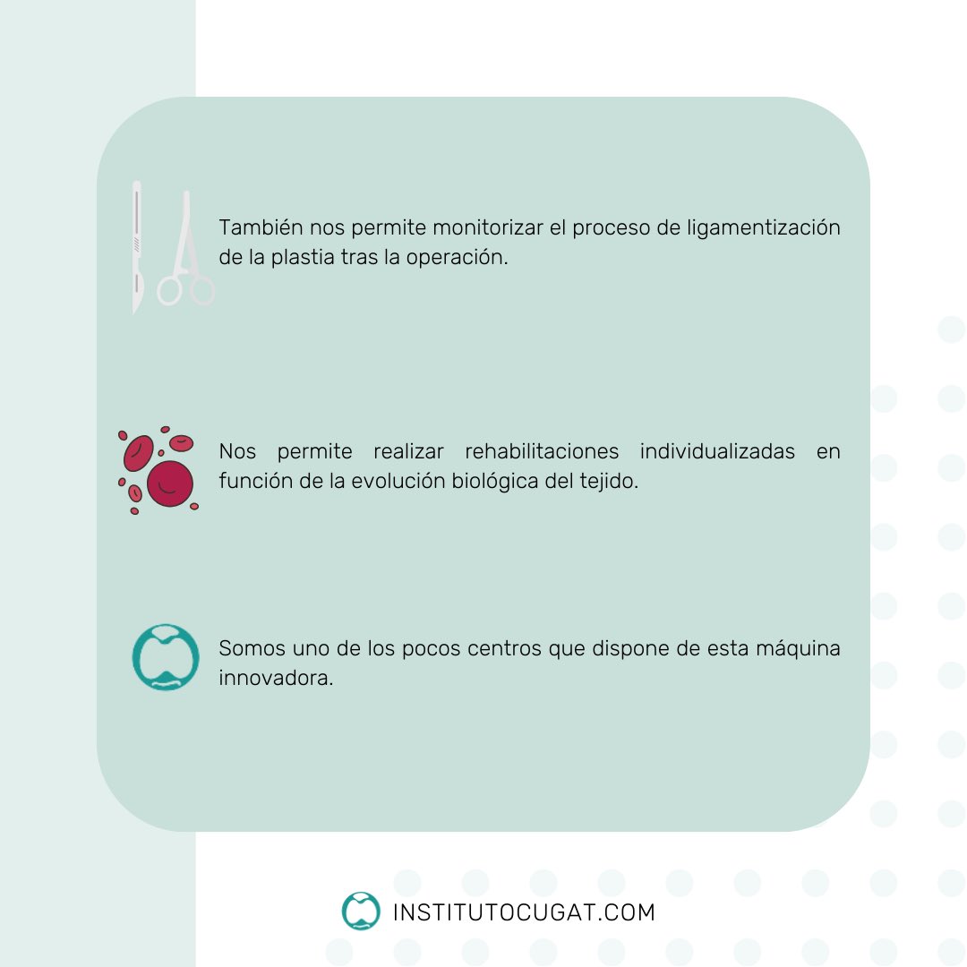 InstitutoCugat's tweet photo. Conoce las técnicas y terapias del servicio de rehabilitación del Instituto Cugat‼️
🗣️Os explicamos qué es GenouRob. Somos uno de los pocos centros que dispone de esta máquina innovadora 👇
#somosinstitutocugat #institutocugat #traumatologia #GenouRob #fisioterapia https://t.co/3b2KLDpRmJ