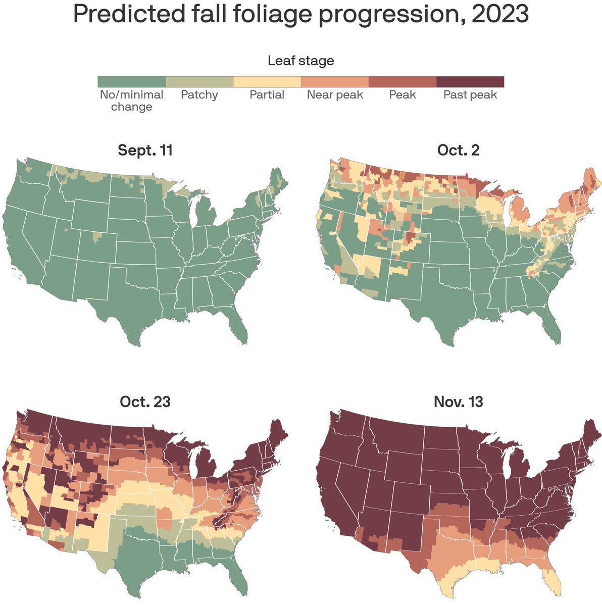 With autumn right around the corner, here's when and where to see peak fall foliage. trib.al/zXVzZTT