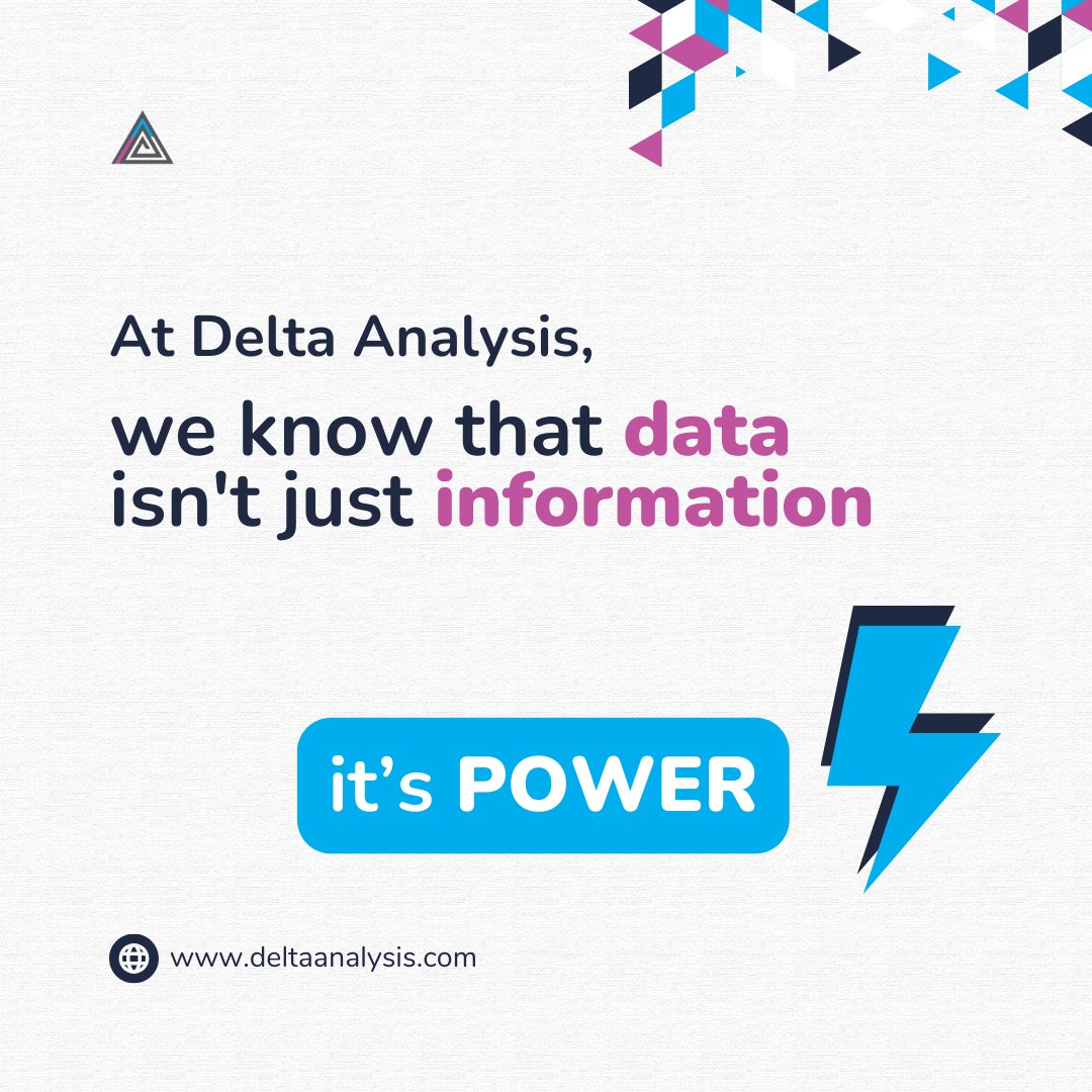 Delta_Analysis's tweet image. We're here to turn information into empowerment and this is why your business needs top-notch data management solutions📊

Contact us! deltaanalysis.com

#deltaanalysis #datapower #datamanagement #data #DataAnalytics