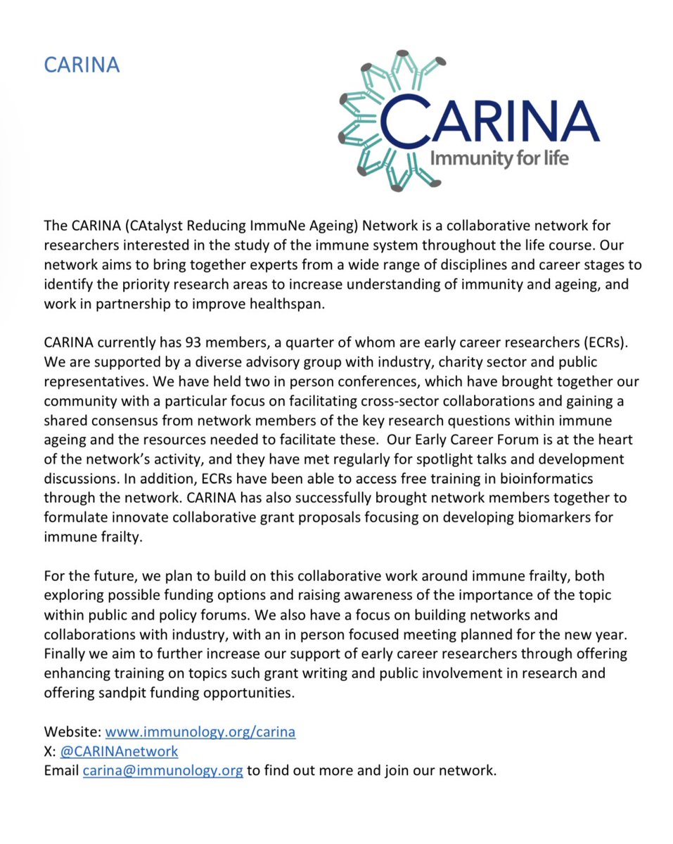CARINA Network (@carinanetwork) on Twitter photo We’re pleased to be at <a href="/UkAgeing/">UKAN (UK Ageing Network)</a> conference today, presenting the achievements of the CARINA network to date & showcasing the research of some of our early career researchers, <a href="/Emma_S_Chambers/">Dr Emma S Chambers</a> from QMUL & Matthew Bottomley from Oxford University We’re pleased to be at <a href="/UkAgeing/">UKAN (UK Ageing Network)</a> conference today, presenting the achievements of the CARINA network to date & showcasing the research of some of our early career researchers, <a href="/Emma_S_Chambers/">Dr Emma S Chambers</a> from QMUL & Matthew Bottomley from Oxford University