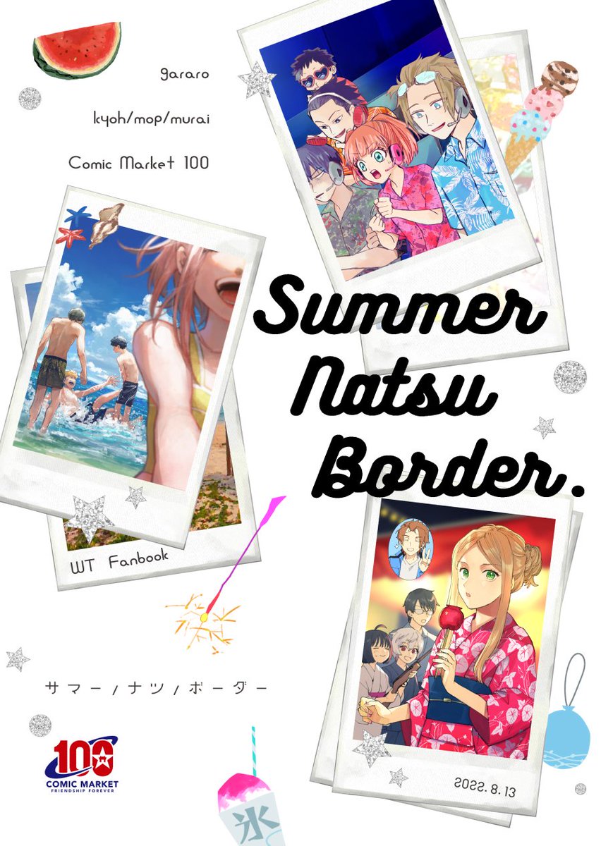 去年の夏コミで出したワの合同誌突然のweb再録!(1/4)テーマは夏でした!海!!!お手に取ってくださった方ありがとうございました♡ 