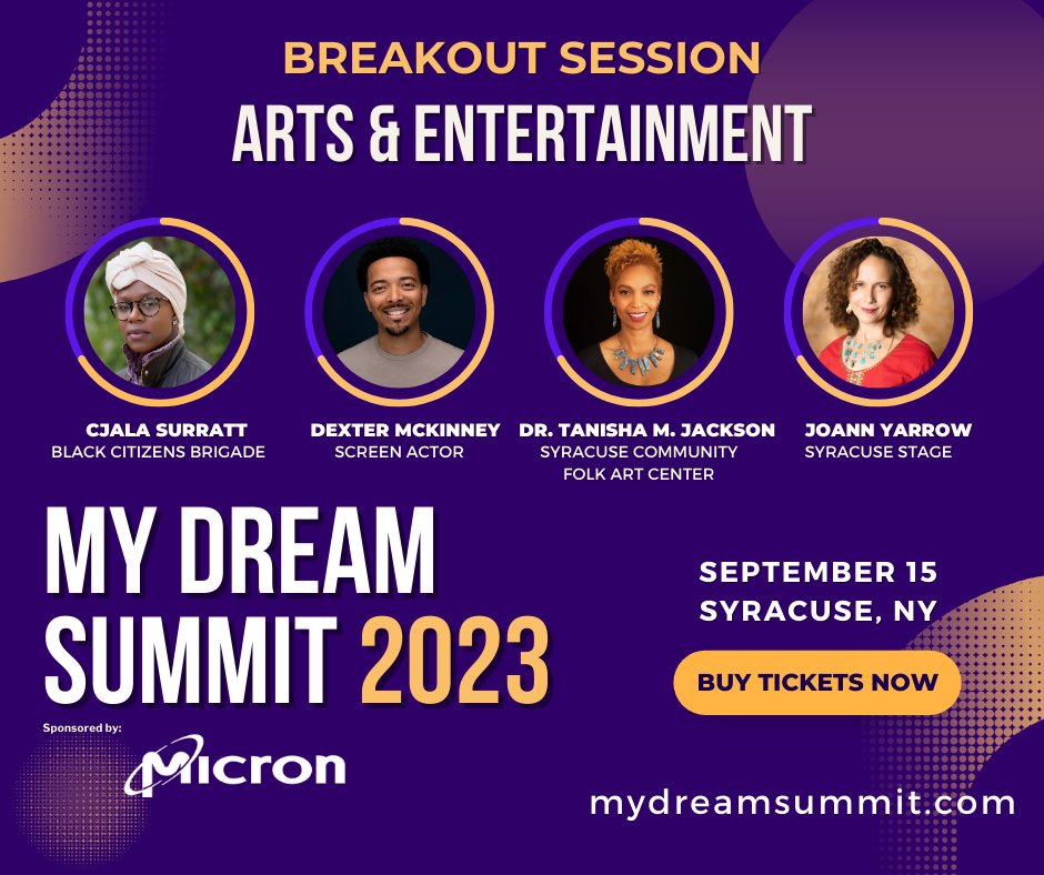 mydreamsummit22's tweet photo. Join us for an enlightening conversation during the Arts &amp; Entertainment Breakout Session at My Dream Summit 2023. Dive into the nexus of arts, culture, and economic development, particularly within communities of color.

Get your tickets now:
🔗 https://t.co/nvuwrNAaei https://t.co/siC4worCGV