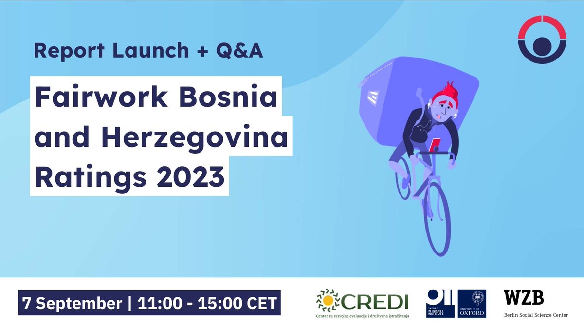 Don't miss the launch of the first #FairworkBiH ratings

How does the rise in the cost of living affect the earnings of platform workers? What are platforms doing (or not) to support their workers?

<a href="/TowardsFairWork/">Fairwork</a> 

Find out on 07.09.2023!