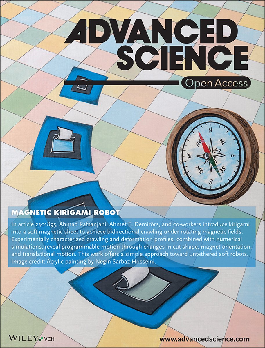 Ahmad Rafsanjani (@rafsanjani84) on Twitter photo 🧲 Our work on #magnetic #kirigami robot is featured as a #frontispiece in @AdvSciNews
<a href="/SDUSoftRobotics/">SDU Soft Robotics</a> <a href="/Complex_Mat/">Complex Materials ETHZ</a>
<a href="/DemirorsAhmet/">Ahmet Demirörs</a> <a href="/rafsanjani84/">Ahmad Rafsanjani</a> <a href="/studart_andre/">André R Studart</a>
doi.org/10.1002/advs.2… 🧲 Our work on #magnetic #kirigami robot is featured as a #frontispiece in @AdvSciNews
<a href="/SDUSoftRobotics/">SDU Soft Robotics</a> <a href="/Complex_Mat/">Complex Materials ETHZ</a>
<a href="/DemirorsAhmet/">Ahmet Demirörs</a> <a href="/rafsanjani84/">Ahmad Rafsanjani</a> <a href="/studart_andre/">André R Studart</a>
doi.org/10.1002/advs.2…