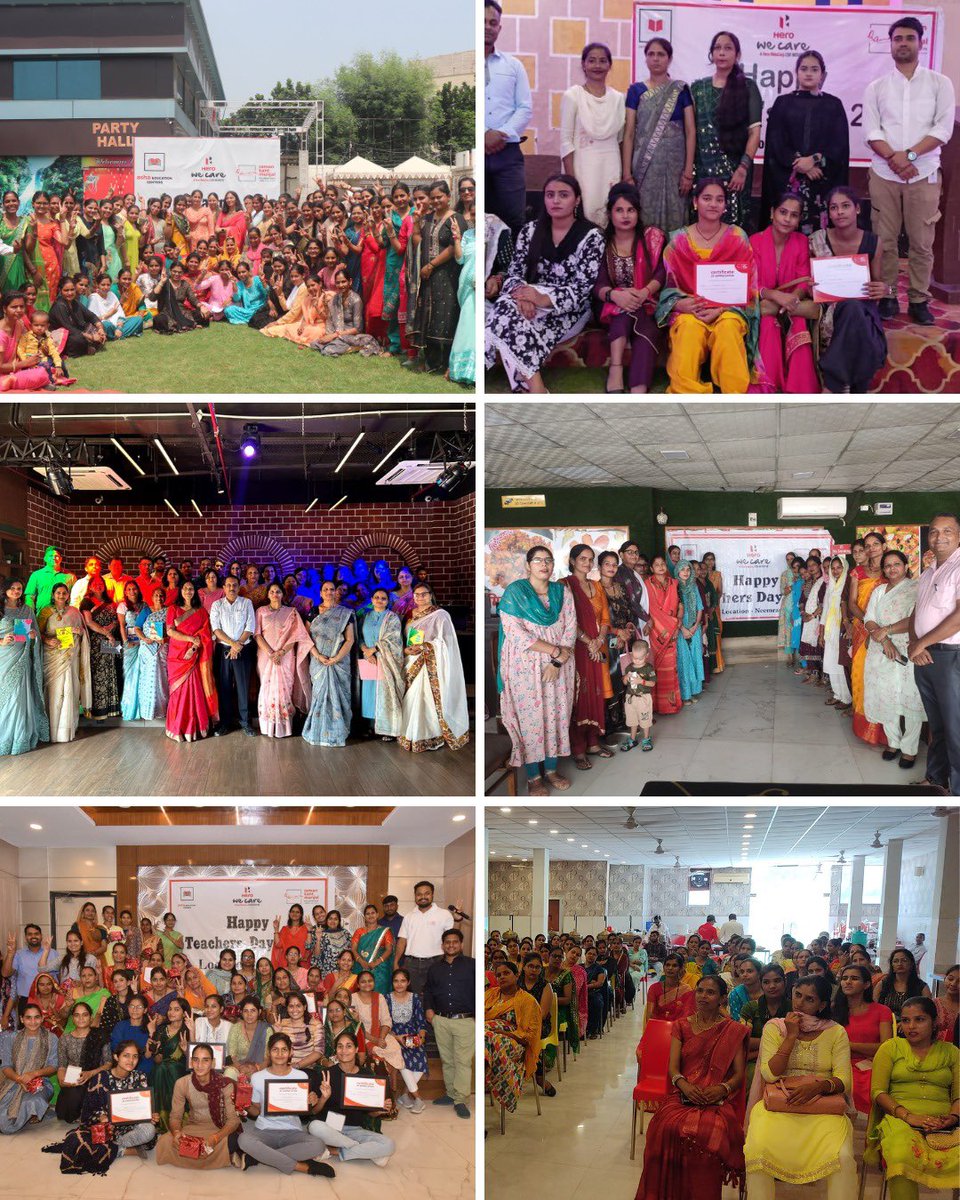 On this Teachers Day, RKMF expresses gratitude to its teachers across projects for their commitment &amp; dedication in providing quality education to thousands of rural children in Haryana, Uttarakhand, M.P &amp; Rajasthan
#TeachersDay #csr <a href="/HeroMotoCorp/">Hero MotoCorp</a> <a href="/HeroFuture_HFE/">Hero Future Energies</a> <a href="/HeroFinCorpLtd/">Hero FinCorp</a>
