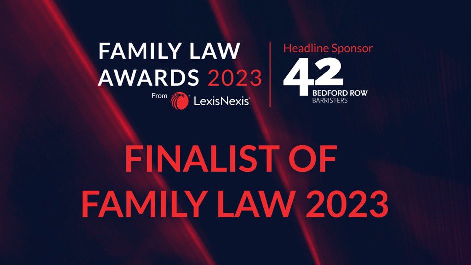 Delighted to be amongst the shortlisted finalists in the Case Of The Year category, for ‘Re C (Surrogacy: consent)’ - an important case in an area of law that I’m incredibly passionate about. 

Congratulations to all finalists! 🥂

#surrogacy #familylawawards