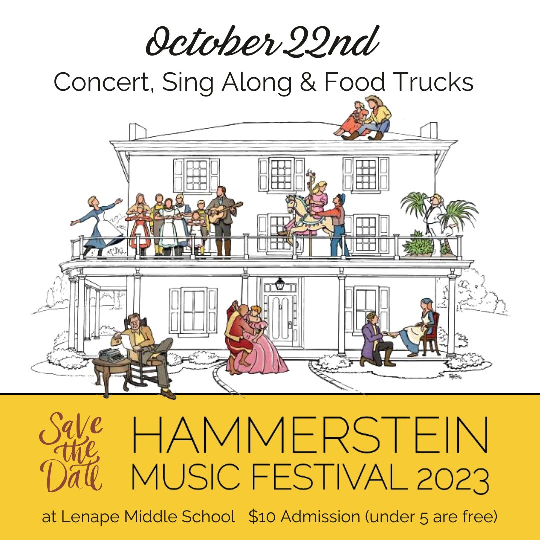 HammersteinMus's tweet image. Join us in celebrating OHMTEC's purchase of Highland Farm with the music of Oscar Hammerstein II, Sunday, October 22 from 1:00 to 4:00 PM at Lenape Middle School in Doylestown. Details to come - SAVE THE DATE!