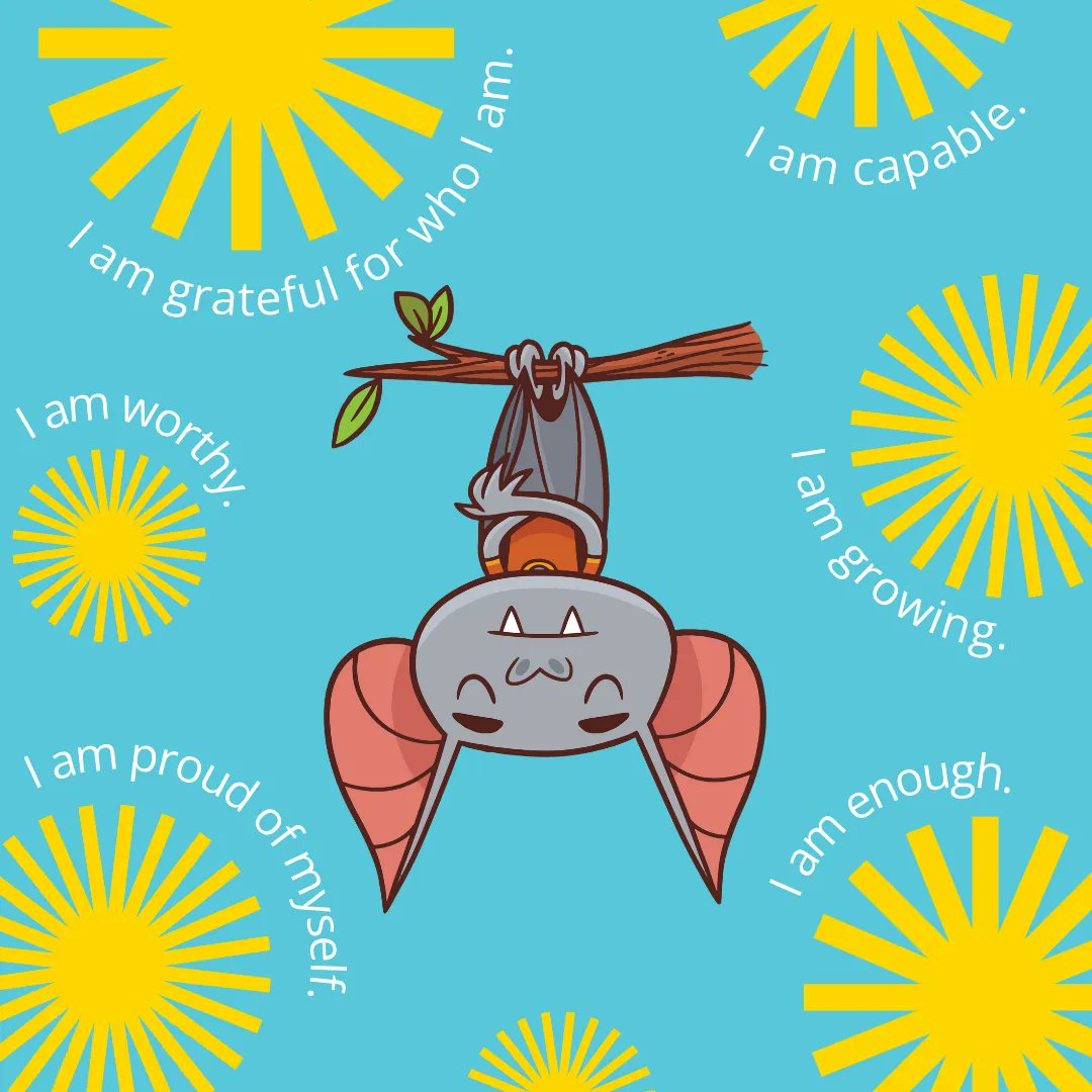 UTBruceTheBat's tweet photo. Take a moment to breathe deep and surround yourself with positive affirmations. You've got this, Longhorns! https://t.co/AQRdGTLTMa