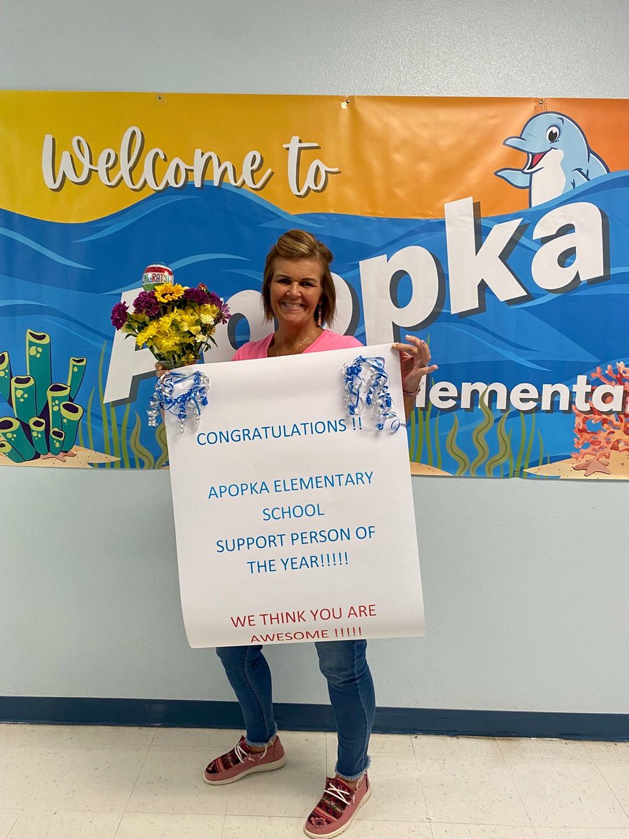 ApopkaES_OCPS's tweet photo. Congratulations to our Support Person of the Year, Mrs. Marilyn Sims! https://t.co/G7NkLY1X1j